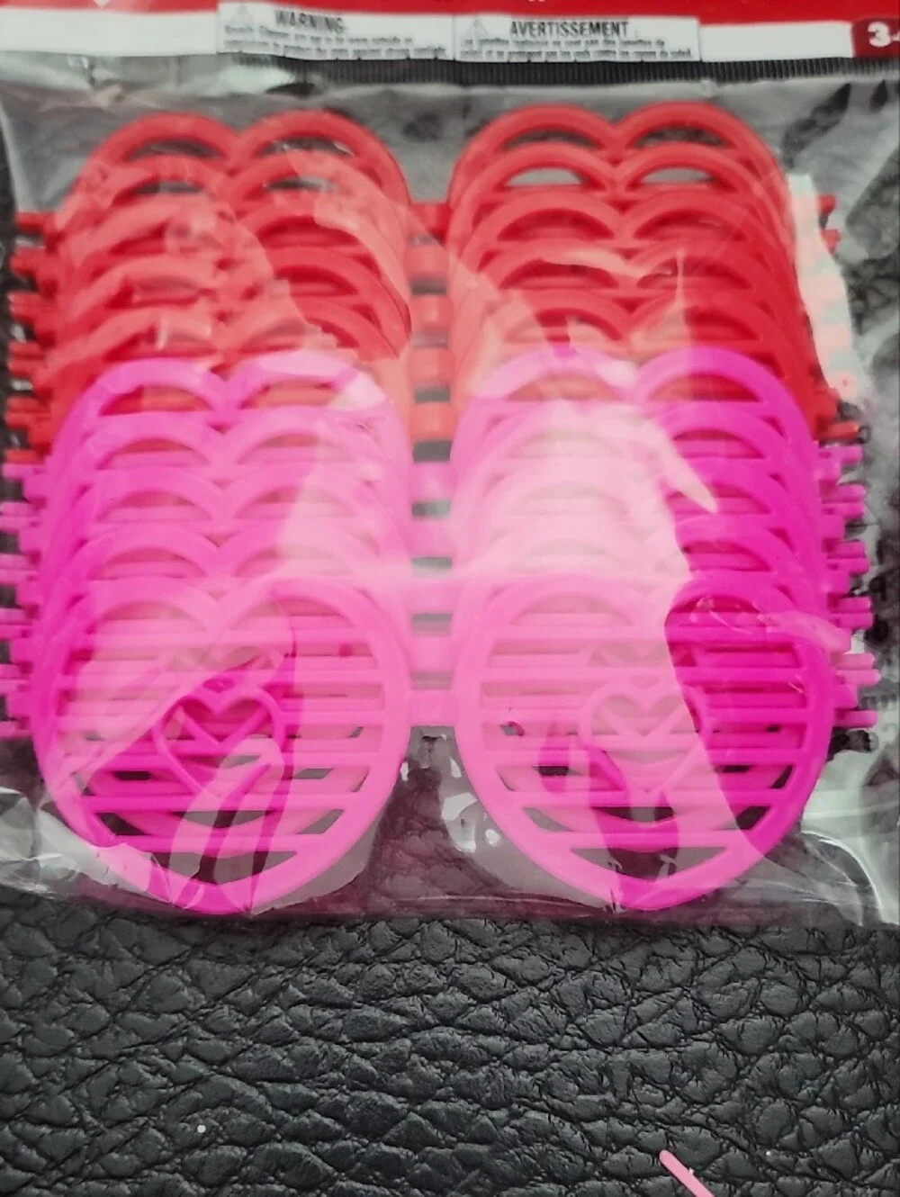 Pink and Red Heart Novelty Party Glasses - Pack of 10